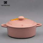 2019 popular food safe colorful small cheap cooking ceramic soup pot