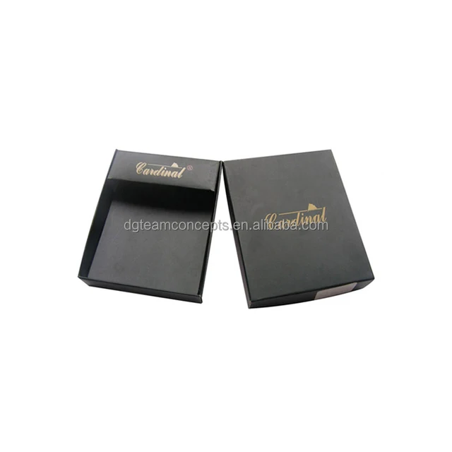 small lid off rigid paper custom printed gift box for wallets