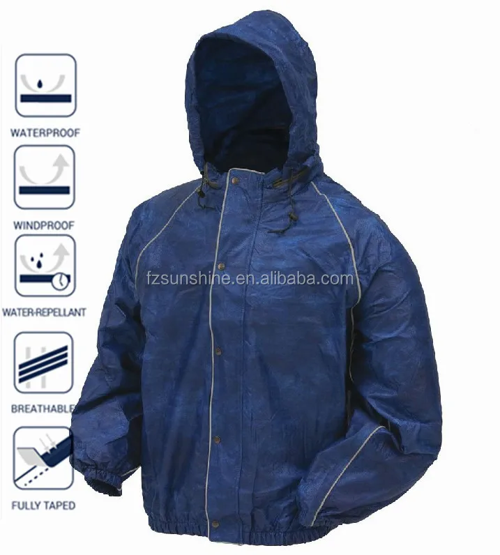 Reflective Waterproof Foldable Rain Jacket With Hood And Bag Buy