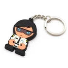 Plastic Key Custom Rubber 2D Soft Pvc Keychain Plastic Customized Name Keychain Pvc Rubber Key Chain