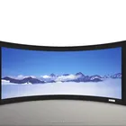 300 inch curved matt white 16:9 projector screen hotel cinema curved projection screen