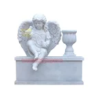Tombstone Natural Stone High Quality Customized White Cross Marble Tombstone For Sale And Monuments