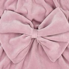 Baby Romper Fashion Baby Girls Romper Velvet Dusty Pink Big Bow Bell Bottom Sleeve Toddler Kids Romper