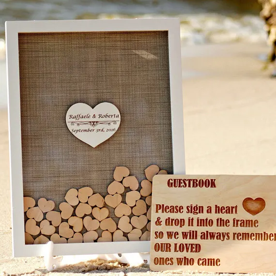 rustic wedding guest book