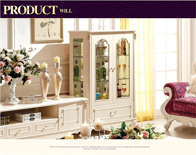 Antique High Living Room Wooden furniture lcd TV Stand p10065