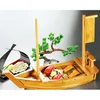 Japanese style wooden sushi boat, sushi bridge, sushi plate wholesale
