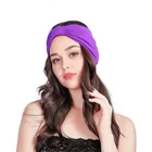 Wholesale Fashion Ladies Plain Color Turban Stretch Elastic Head Scarf Wrap For Women