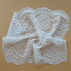 Eco-Friendly Lace Trim Professional Lace Manufacturer 23.5cm Stretch White Floral Lace Trim