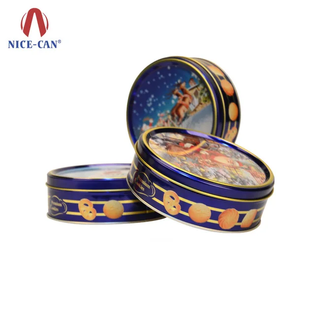 christmas gift packing biscuit cookie tin box wholesale custom