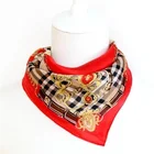 Make up fashion printed square scarf lady scarf shawl silk bandana