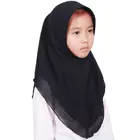Malaysia good quality fashion dual colors instant Muslim kids hijab scarf