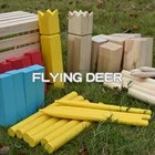 outdoor toy set 12 numbers kubb throwing game