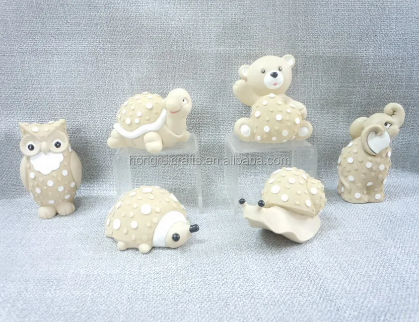 resin and silver plating baby bear/turtle/owl/snail/elephant