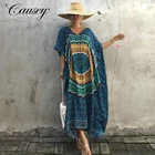 2018 Summer Women Print chiffon Vintage Hippie Dresses
