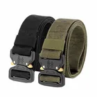 Custom Black Green Automatic Quick Release Cobra Buckle Military Tactical Belt