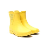 Ladies Women Custom Cheap Original Shiny Pvc Natural Rubber Plastic Rain Boots