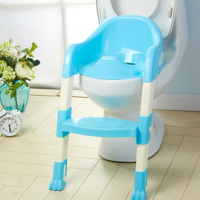 Baby Toilet Seat With Ladder / Kids Potty Training Toilet Seat BLUE