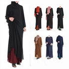 2019 summer customized plus size plain mutli colors abaya reversible chiffon dress