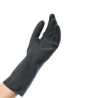 60g chemical and acid resistant black industrial rubber gloves with reasonable price