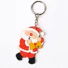 Holiday gifts soft pvc keychain rubber key chain christmas santa keychain