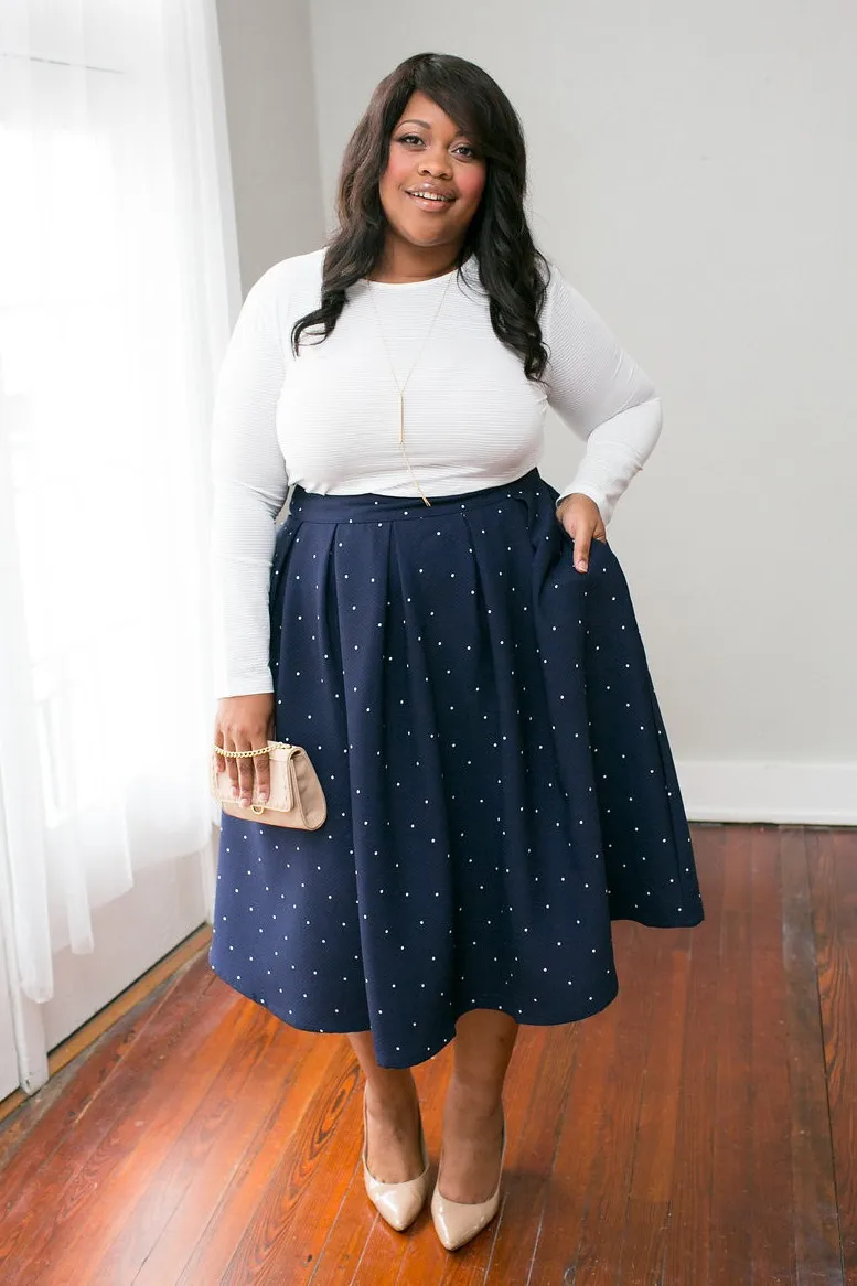 The Classic Ladies Plus Size Dress Spot Printed Long Skirts For Fat