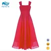 New Arrival Teenagers Chiffon Maxi Long Spaghetti Strap Pageant Party Dress For 15 Years Old Girls lace003