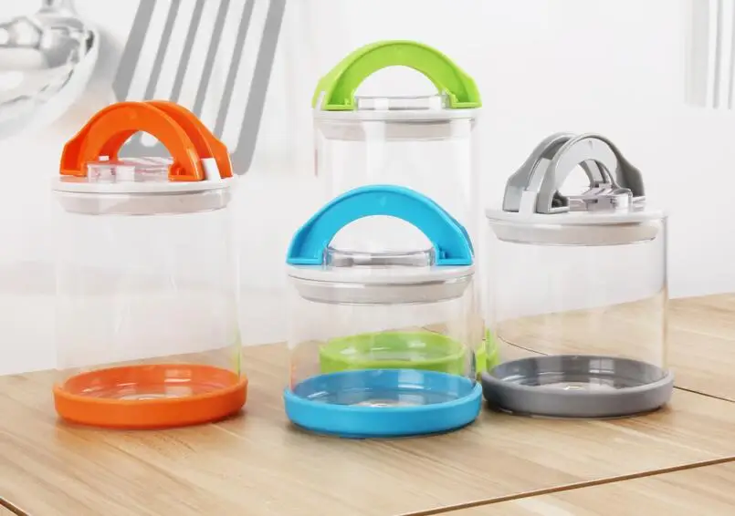 Hot sell eco-friendly food grade plastic canister sets coffee bean tea storage jar