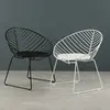 Contemporary Modern Design Black Metal Wire Garden Chairs Dining Chair