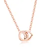Manufacturer 316L Stainless Steel Rose Pendant Love Heart Necklace