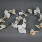 Artificial silk white orchid flower garland