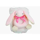 100% polyester plush baby animal flannel blanket