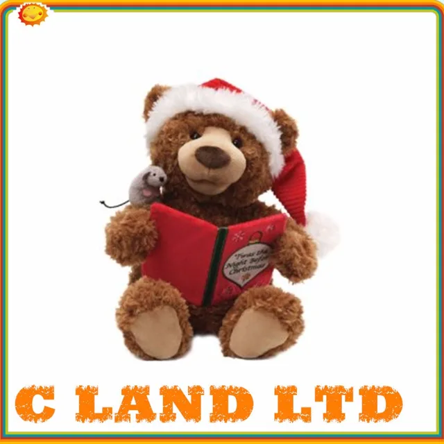 singing electronic toys plush bear toys/christmas teddy bear