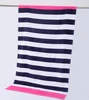 Custom Design Microfiber Material Black And White Stripe Beach Towel