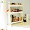 JIAYOU Household Organization 3 Tier Ivory Pure PP Plastic Kitchen Organizer Storage Rack