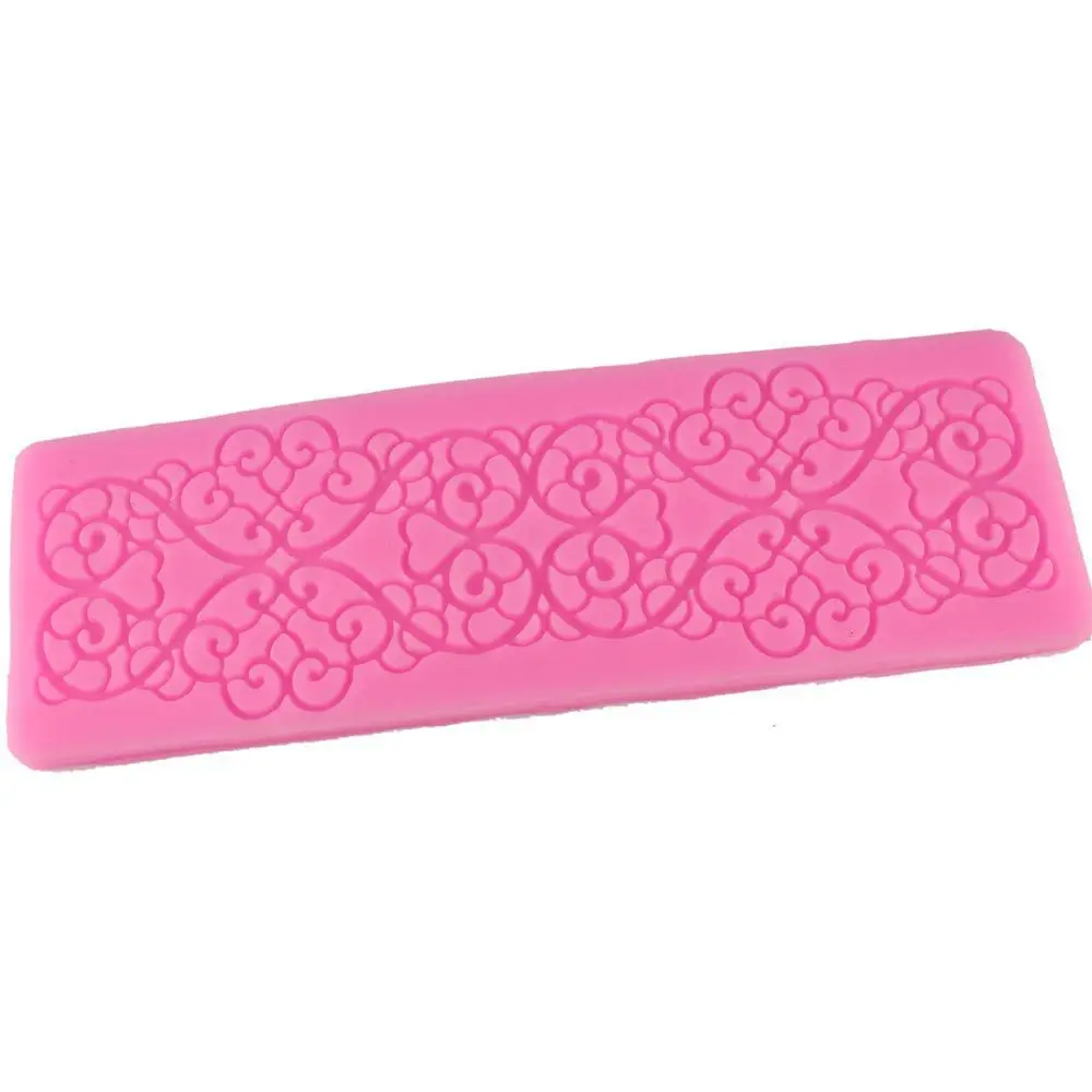 Strip of fondant lace silicone mold printing tool DIY baking cake lace heart-shaped tool taobao 1688 agent