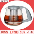 Eco friendly 1300ml 750ml glass teapot coffee pot set with stainless steel infuser
