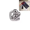Women Girl Metal Decoration Hanging Chain Leather Phone Case