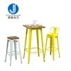 wholesale restaurant french style kitchen bar stool vintage metal barstool high bar table and chair sets for bars