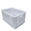 Perforated HDPE plastic storage crate for fruits