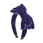 Fashion Hair Accessories Women Bow Headband Plastic Headband With Velvet Bow
