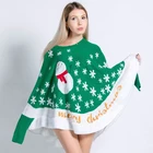 Sweater Elf. Christmas dress. Sweater Pullover women wool embroidery cashmere knitted jacquard cloak