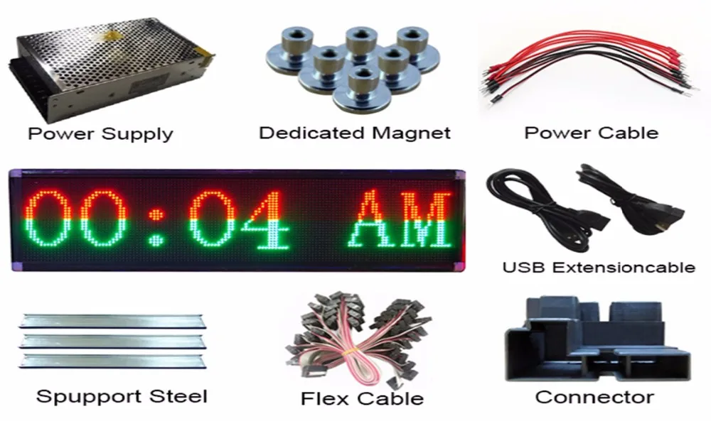 P10 Single Color LED Sign Display 960*160mm(Red, Yellow, Green, Blue, White) 7