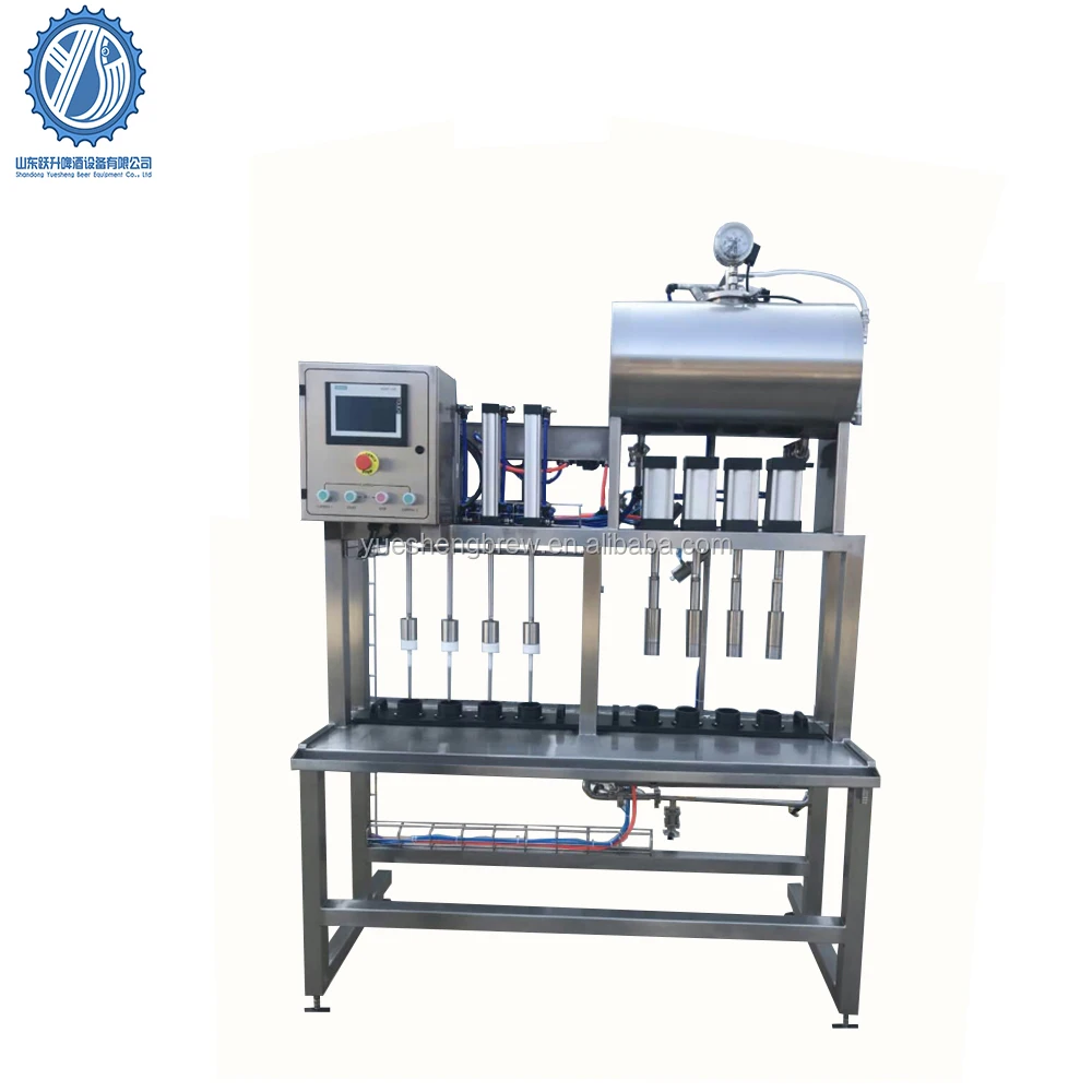100bph~500bph small scale manual glass bottle beer filling capping machine