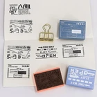 Fun&Joy Passing Theme Color Wood Rubber Stamp Students Cute Stamp Custom Rubber Wood Decorative DIY Stamp Set