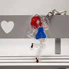 Custom Eco-friendly Anime Character Shape Plastic Clear Acrylic Keychain