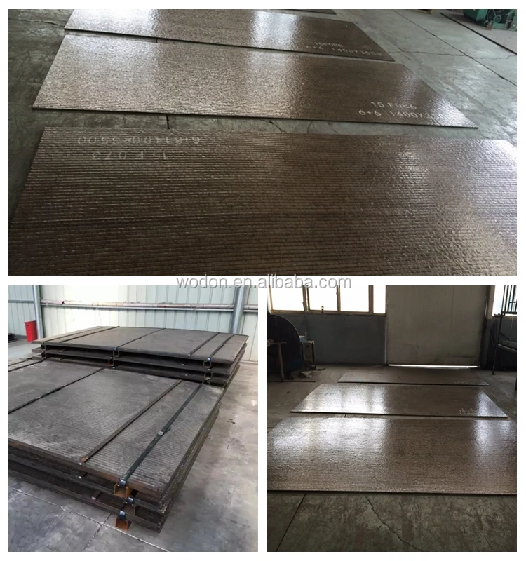 Wodon bimetal wear resistant steel plate with chrom alloy welding layer