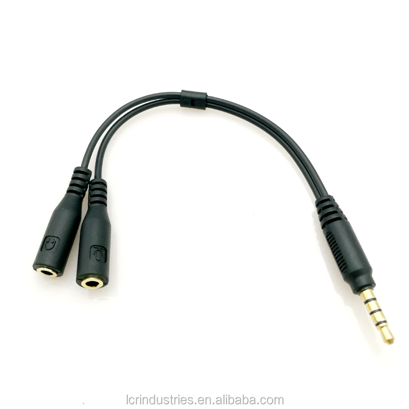 R45Male to double 3.5mm Female Headset Audio Splitter Cable - ANKUX.COM