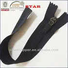Plastic top and bottom stop 7# nylon invisible c/e semi autolock slider zipper