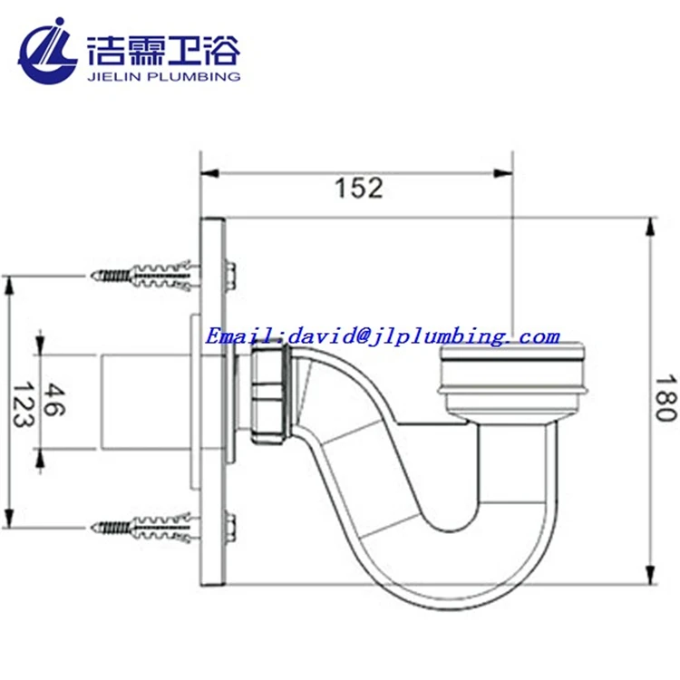 High quality bathroom fitting kit plastic urinal drain set U7025
