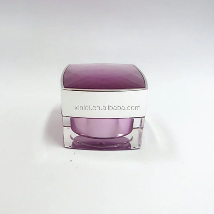 elegant square plastic cosmetic jar for facial care factory